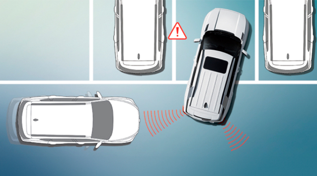 Sistema de alerta de tráfico cruzado (RCTA) y Advertencia de tráfico trasero cruzado (RCTW)